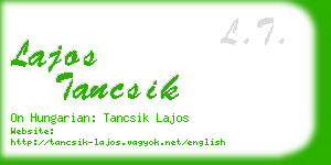 lajos tancsik business card